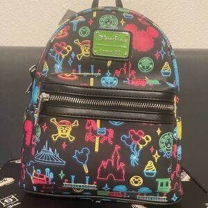 loungefly disney park neon light backpack